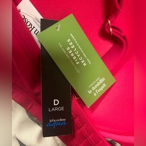 La Vie en Rose push-up ruched bikini top NWT